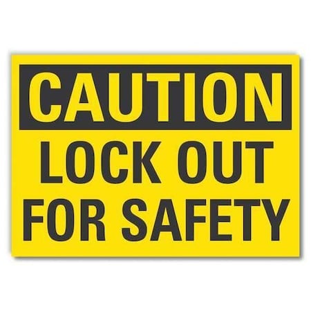 Caution Sign, 3 1/2 in Height, 5 in Width, Reflective Sheeting, Horizontal Rectangle, English MPN:LCU3-0261-RD_5x3.5