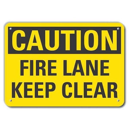 Caution Sign, 7 in Height, 10 in Width, Plastic, Vertical Rectangle, English MPN:LCU3-0262-NP_10x7