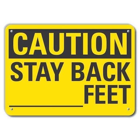Caution Sign, Recycled Aluminum, 10 in. H, LCU3-0264-RA_14x10 MPN:LCU3-0264-RA_14x10