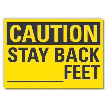 Caution Sign, Self-Adhesive Vinyl, 7 in. H, LCU3-0264-RD_10x7 MPN:LCU3-0264-RD_10x7