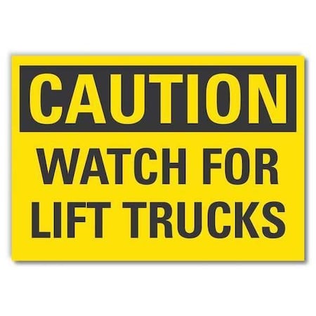Caution Sign, 10 in H, 14 in W, Reflective Sheeting, Horizontal Rectangle, LCU3-0270-RD_14x10 MPN:LCU3-0270-RD_14x10