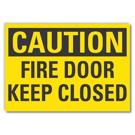 Fire Door Caution Rflct Label, 3 1/2x5in MPN:LCU3-0272-RD_5x3.5