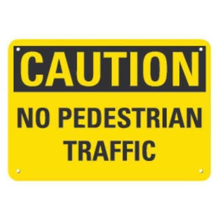 Caution Sign, 10 in H, 14 in W, Aluminum, Horizontal Rectangle, English, LCU3-0279-RA_14x10 MPN:LCU3-0279-RA_14x10