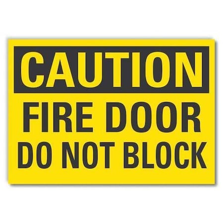 Caution Sign, Self-Adhesive Vinyl, 5 in. H MPN:LCU3-0280-RD_7x5