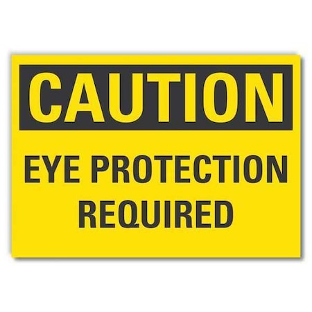 Caution Sign, Self-Adhesive Vinyl, 7 in. H, LCU3-0283-RD_10x7 MPN:LCU3-0283-RD_10x7