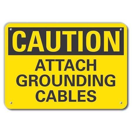 Caution Sign, Recycled Aluminum, 10 in. H, LCU3-0284-RA_14x10 MPN:LCU3-0284-RA_14x10