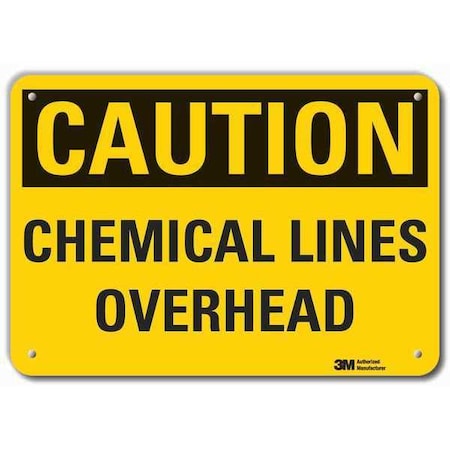 Caution Sign, 7 in H, 10 in W, Plastic, Vertical Rectangle, English, LCU3-0285-NP_10x7 MPN:LCU3-0285-NP_10x7