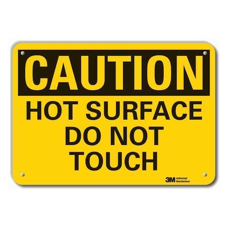 Caution Sign, 7 in H, 10 in W, Plastic, Vertical Rectangle, English, LCU3-0290-NP_10x7 MPN:LCU3-0290-NP_10x7