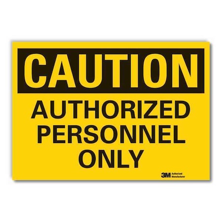 Caution Sign, 10 in H, 14 in W, Non-PVC Polymer, Horizontal Rectangle, English, LCU3-0299-ED_14x10 MPN:LCU3-0299-ED_14x10