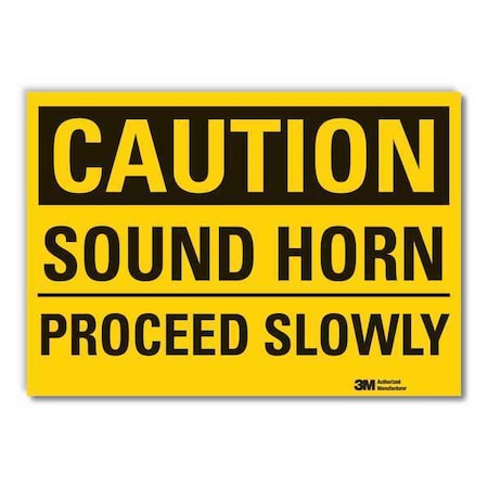 Caution Sign, 7 in H, 10 in W, Non-PVC Polymer, Vertical Rectangle, English, LCU3-0301-ED_10x7 MPN:LCU3-0301-ED_10x7