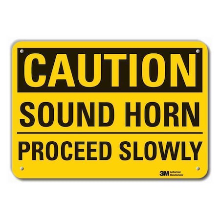 Caution Sign, 7 in H, 10 in W, Plastic, Vertical Rectangle, English, LCU3-0301-NP_10x7 MPN:LCU3-0301-NP_10x7
