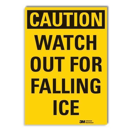 Caution Sign, 14 in Height, 10 in Width, Non-PVC Polymer, Vertical Rectangle, English MPN:LCU3-0302-ED_10x14