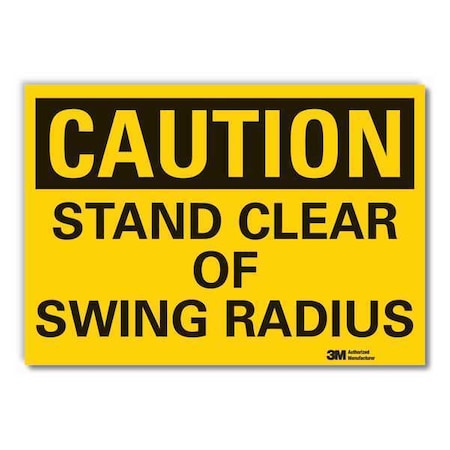 Caution Sign, 10 in Height, 14 in Width, Non-PVC Polymer, Horizontal Rectangle, English MPN:LCU3-0312-ED_14x10