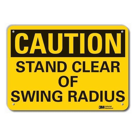 Caution Sign, 7 in Height, 10 in Width, Plastic, Vertical Rectangle, English MPN:LCU3-0312-NP_10x7