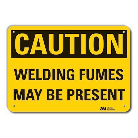 Caution Sign, 7 in Height, 10 in Width, Plastic, Vertical Rectangle, English MPN:LCU3-0314-NP_10x7