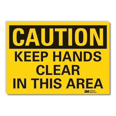 Caution Sign, 10 in Height, 14 in Width, Non-PVC Polymer, Horizontal Rectangle, English MPN:LCU3-0319-ED_14x10