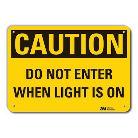 Caution Sign, 10 in H, 14 in W, Plastic, Horizontal Rectangle, English, LCU3-0320-NP_14x10 MPN:LCU3-0320-NP_14x10