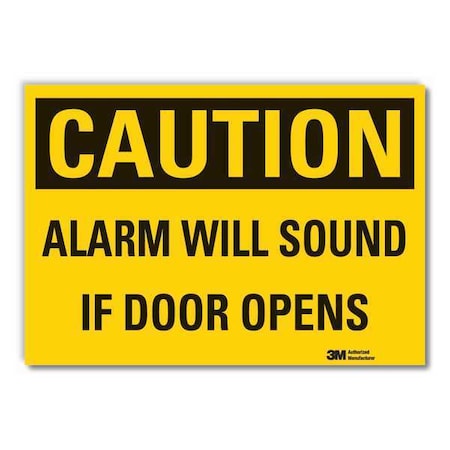 Caution Sign, 10 in H, 14 in W, Non-PVC Polymer, Horizontal Rectangle, English, LCU3-0326-ED_14x10 MPN:LCU3-0326-ED_14x10