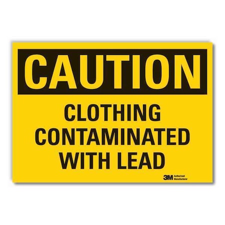 Caution Sign, 7 in H, 10 in W, Non-PVC Polymer, Vertical Rectangle, English, LCU3-0332-ED_10x7 MPN:LCU3-0332-ED_10x7