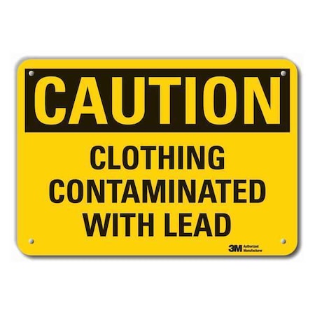 Caution Sign, 10 in H, 14 in W, Plastic, Horizontal Rectangle, English, LCU3-0332-NP_14x10 MPN:LCU3-0332-NP_14x10
