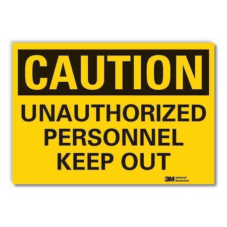 Authorized Personnel Caution Reflective Label, 3 1/2 in H, 5 in W, LCU3-0338-RD_5x3.5 MPN:LCU3-0338-RD_5x3.5
