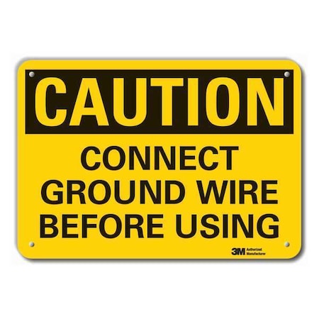 Caution Sign, 10 in H, Aluminum, LCU3-0339-RA_14x10 MPN:LCU3-0339-RA_14x10