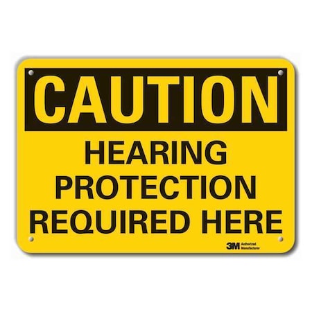 Caution Sign, 7 in. H, Aluminum, LCU3-0341-RA_10x7 MPN:LCU3-0341-RA_10x7
