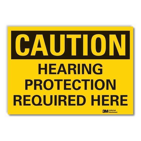 Caution Sign, 10 in. H, Vinyl, LCU3-0341-RD_14x10 MPN:LCU3-0341-RD_14x10