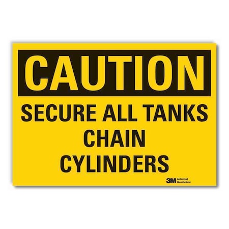 Cylinder Handling Caution Reflective Label, 3 1/2 in H, 5 in W, LCU3-0342-RD_5x3.5 MPN:LCU3-0342-RD_5x3.5