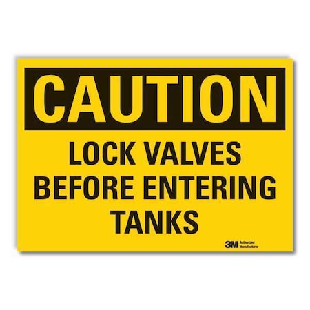 Caution Sign, 7 in Height, 10 in Width, Non-PVC Polymer, Vertical Rectangle, English MPN:LCU3-0344-ED_10x7