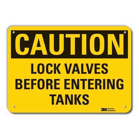 Caution Sign, 10 in Height, 14 in Width, Plastic, Horizontal Rectangle, English MPN:LCU3-0344-NP_14x10