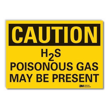 Caution Sign, 10 in H, 14 in W, Non-PVC Polymer, Horizontal Rectangle, English, LCU3-0347-ED_14x10 MPN:LCU3-0347-ED_14x10