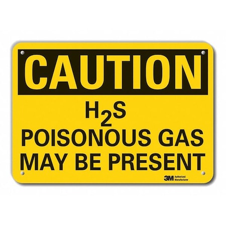 Caution Sign, 10 in H, 14 in W, Horizontal Rectangle, English, LCU3-0347-RA_14x10 MPN:LCU3-0347-RA_14x10