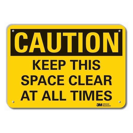 Caution Sign, 7 in. H, Aluminum, LCU3-0348-RA_10x7 MPN:LCU3-0348-RA_10x7