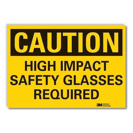 Caution Sign, 7 in. H, Vinyl, High Impact MPN:LCU3-0353-RD_10x7
