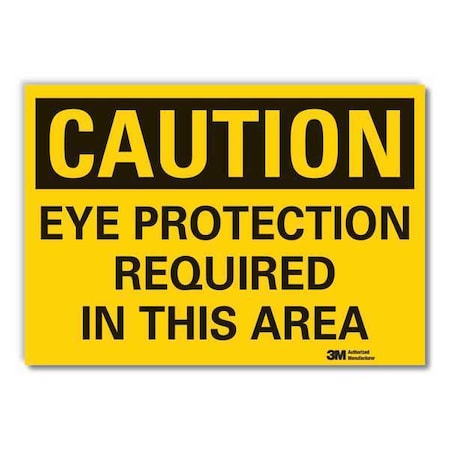 Caution Sign, 5 in Height, 7 in Width, Reflective Sheeting, Horizontal Rectangle, English MPN:LCU3-0358-RD_7x5
