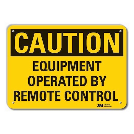 Reflective Machine & Operation Caution Sign, 7 in Height, 10 in Width, Aluminum, English MPN:LCU3-0360-RA_10x7