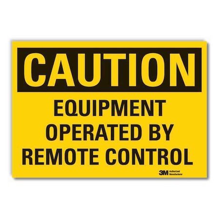 Caution Sign, 5 in. H, Vinyl, 5 in Height, 7 in Width, Reflective Sheeting, Horizontal Rectangle MPN:LCU3-0360-RD_7x5