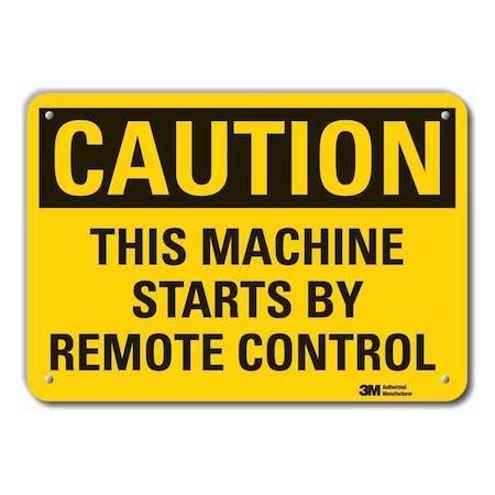 Caution Sign, 7 in Height, 10 in Width, Plastic, Vertical Rectangle, English MPN:LCU3-0369-NP_10x7