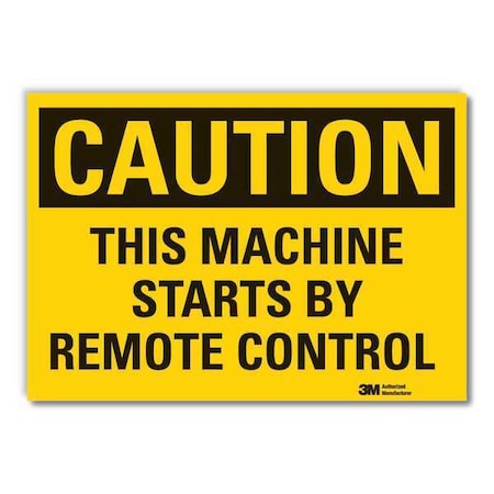 Machine & Operation Caution Reflective Label, 7 in Height, 10 in Width, Reflective Sheeting MPN:LCU3-0369-RD_10x7