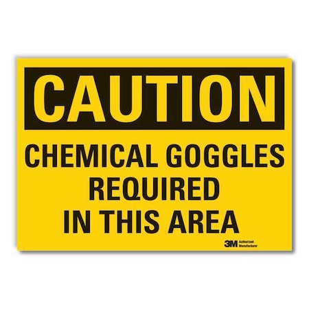 Caution Sign, 5 in. H, Vinyl, LCU3-0370-RD_7x5 MPN:LCU3-0370-RD_7x5
