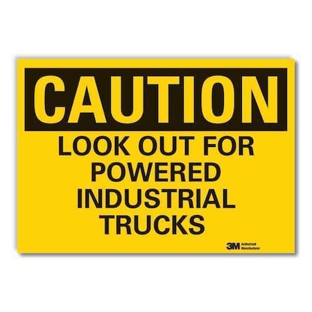 Lift Truck Traffic Caution Reflective Label, 7 in H, 10 in W, LCU3-0374-RD_10x7 MPN:LCU3-0374-RD_10x7