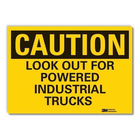 Lift Truck Traffic Caution Reflective Label, 5 in H, 7 in W, LCU3-0374-RD_7x5 MPN:LCU3-0374-RD_7x5