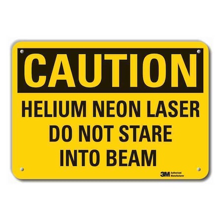 Caution Sign, 7 in H, 10 in W, Plastic, Vertical Rectangle, LCU3-0377-NP_10x7 MPN:LCU3-0377-NP_10x7