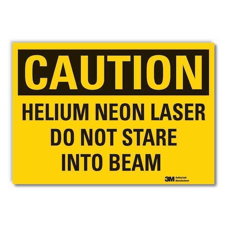 Radiation & Laser Sign, 5 in H x 7 in W, Reflective Sheeting, Horizontal Rectangle MPN:LCU3-0377-RD_7x5