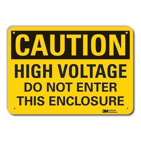 Caution Sign, 7 in Height, 10 in Width, Aluminum, Vertical Rectangle, English MPN:LCU3-0378-RA_10x7