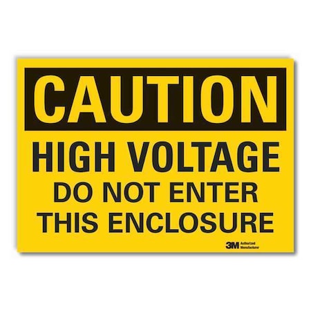 High Voltage Caution Rflctv Labl, 5inx7in MPN:LCU3-0378-RD_7x5