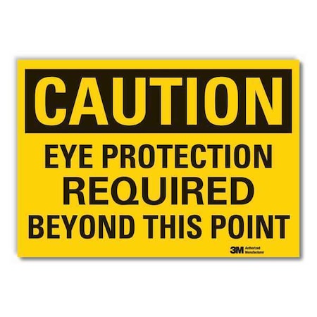Caution Sign, 3-1/2 in. H, Vinyl, LCU3-0381-RD_5x3.5 MPN:LCU3-0381-RD_5x3.5
