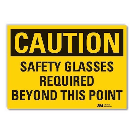 Caution Sign, 10 in H, Vinyl, LCU3-0382-RD_14x10 MPN:LCU3-0382-RD_14x10