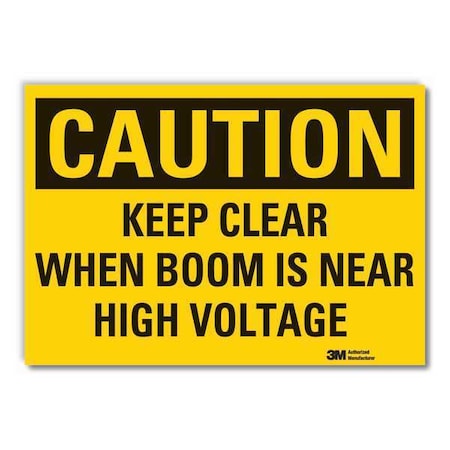 Caution Sign, 3-1/2 in H, Vinyl, Keep Clear MPN:LCU3-0385-RD_5x3.5